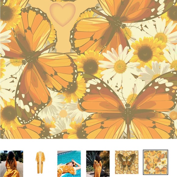 Vibrant Orange Floral Women's Robe - Picture 11 of 11